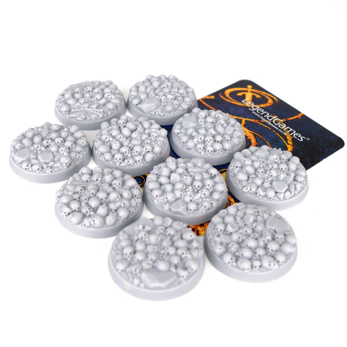 Skull Cracked Earth Bases - 32mm Round x 10
